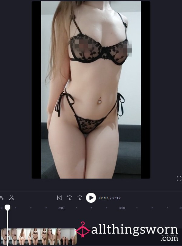 Body Show Off In S**y Black See Through Heart Lingerie