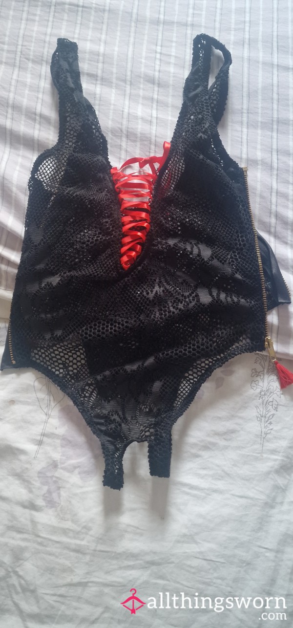 Body Suit With Open Crotch