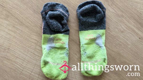 Bombas Neon Green Running Socks  | Real Long Run Wear