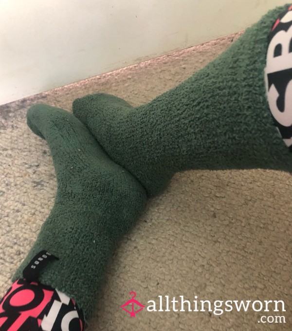 Bonds Dark Green Fluffy Socks