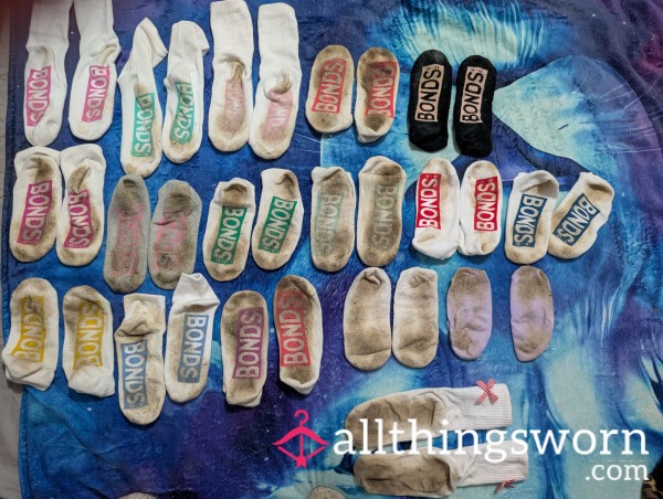 Bonds Socks Stinky Well Worn By Rainbow 🌈 Definitely Worth It To Ad To You Collection 😜