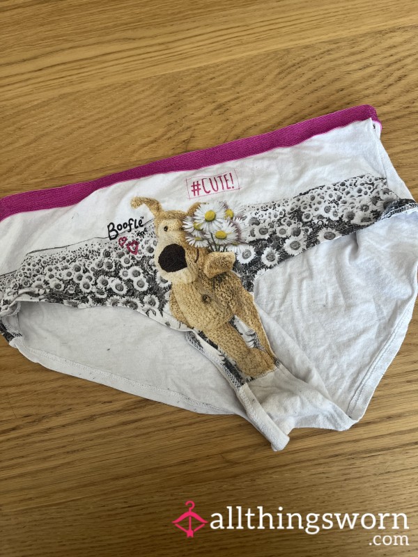 Boofle Cute Pantie Shorts With Stained Gusset
