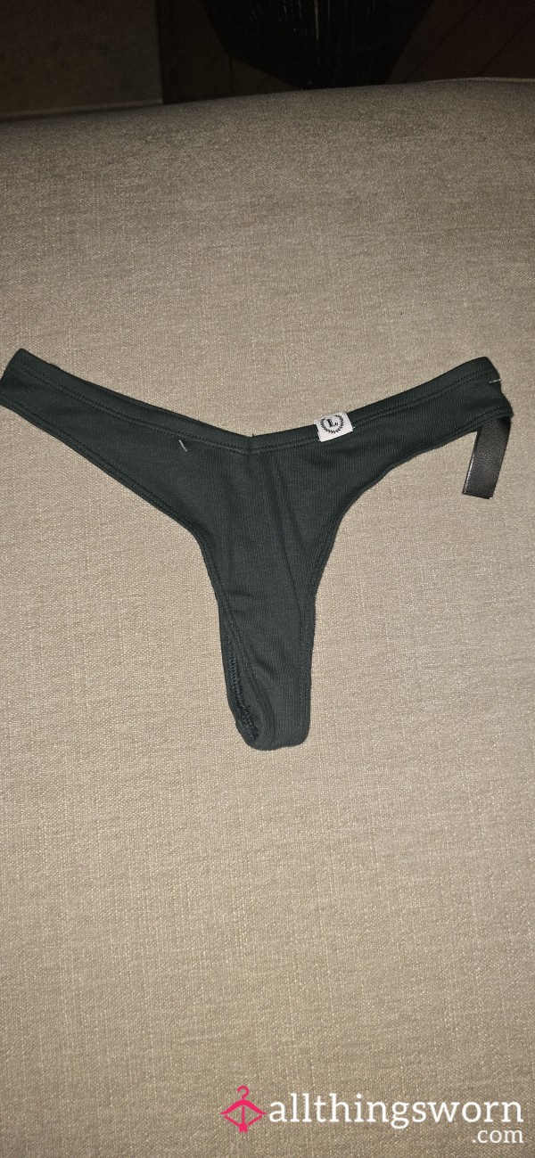 Bottle Green Thong