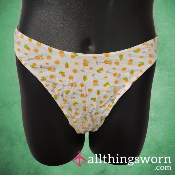 🍊 Bottomless Mimosas – Worn Thong 💦