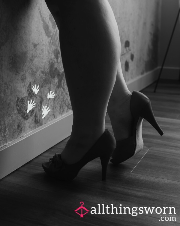 Boudoir Red Satin Heels On Canadian BBW Babe’s US Size 8 Feet (Non-Explicit)
