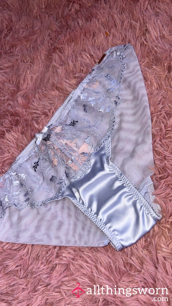 Boux Avenue Lilac Silky And Mesh Panties