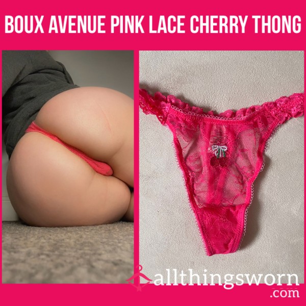 Boux Avenue Pink Lace Cherry Thong🍒