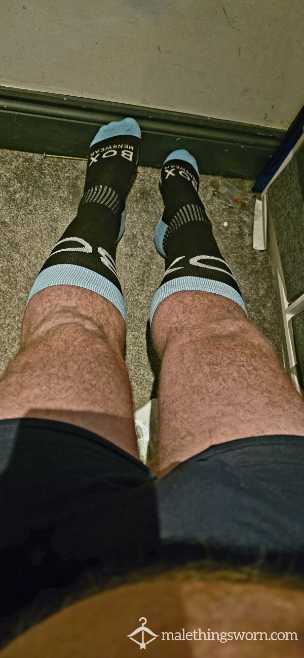 Box Black And Blue Football Socks