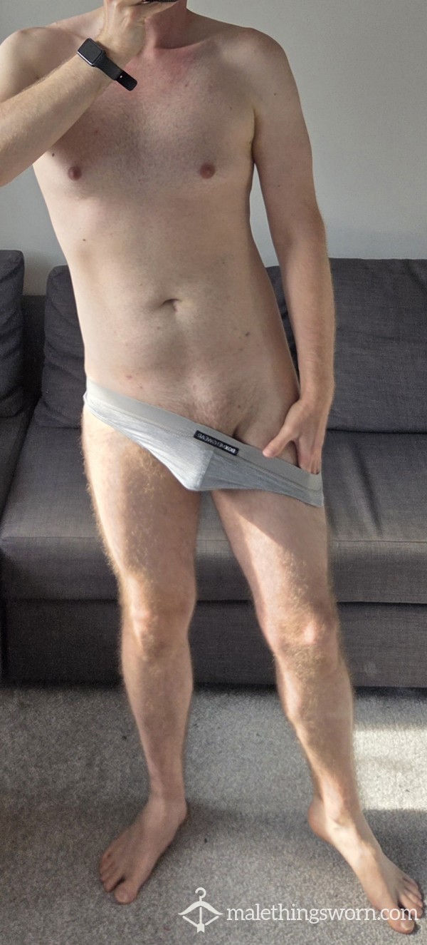 Box Menswear Grey Thong