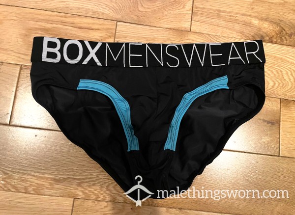 Box Menswear Microfiber Black Hip Briefs (M) Ready To Be Customised For You!