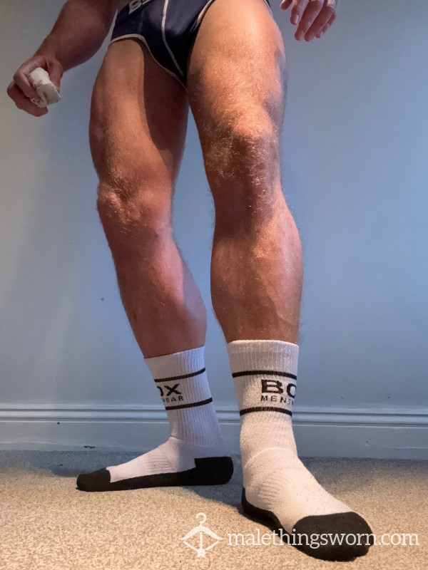Box Socks Large Fit Sweaty Worn By Straight Lad