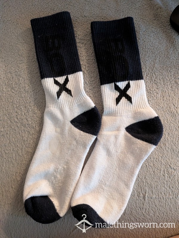 Box White And Navy Socks