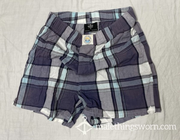 Boxers (Small/Blue Plaid)