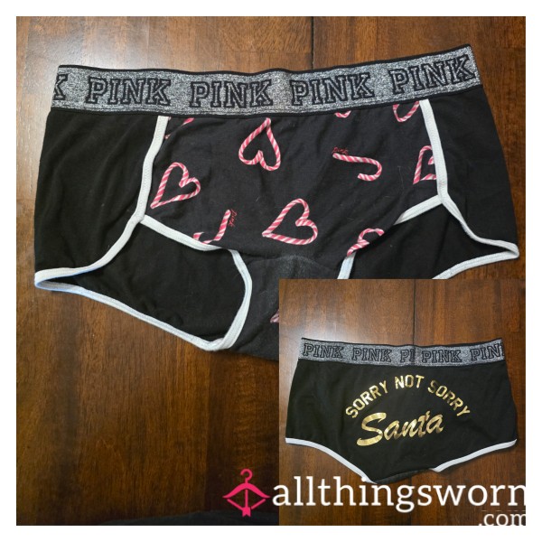 Boyshort Candycane/ Santa PINK Panties