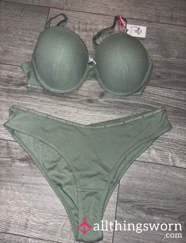 Bra & Panties Green