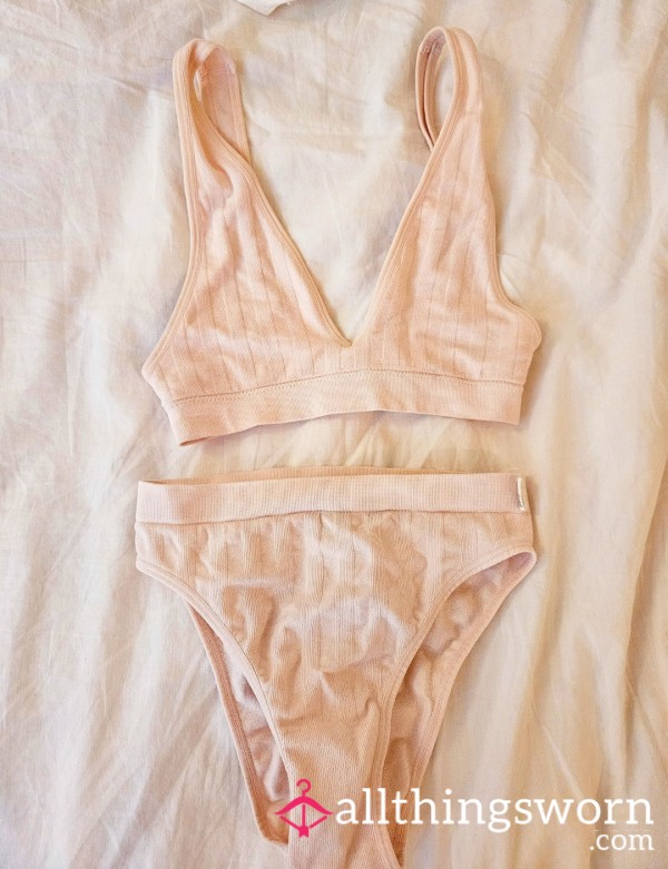 Bra + Panties Set In Cotton 🥰