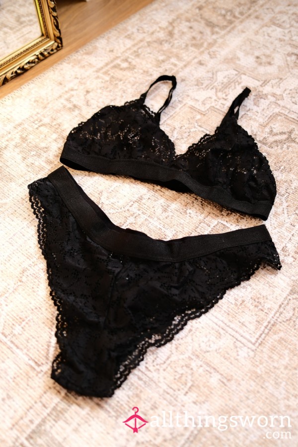 Bralette And Panties Set, 48hr Wear 🖤