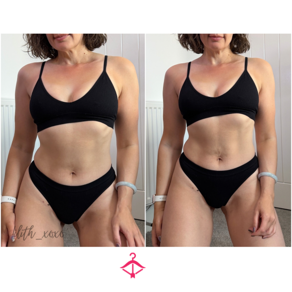 Bralette & Thong Set ♡ Black Lounge Set Worn 24hrs