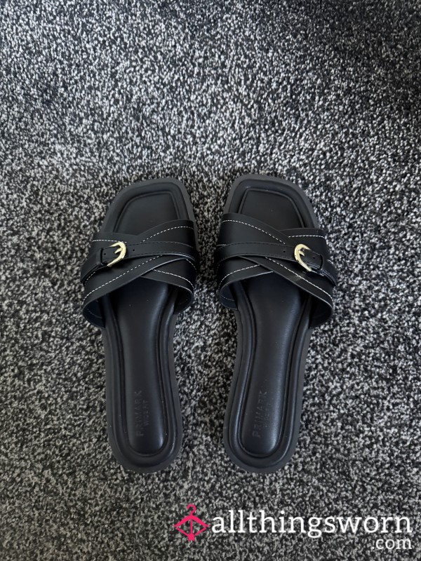 Brand New Black Sandals - Custom Wear Available