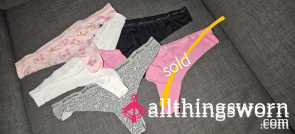 Juicy Couture Thongs Ready To Be Worn For Your Pleasure