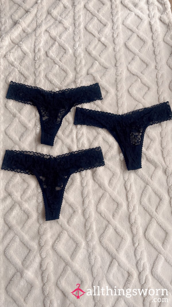 Brand New Lace Thongs. Set Of 3. Ready To Custom To Your Request.