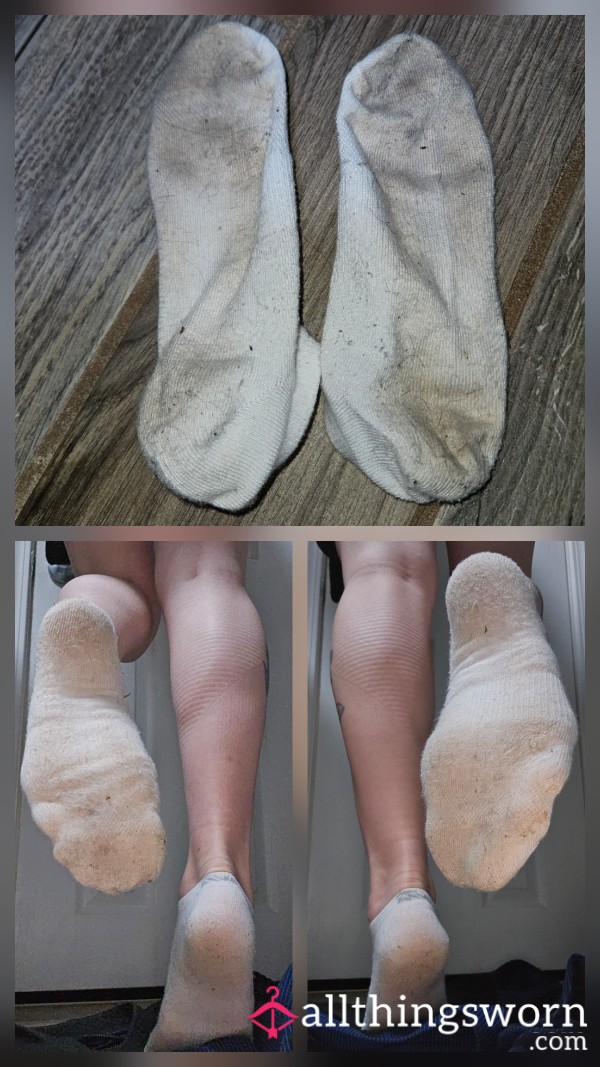 BOGO 24hr Wear White Ankle Socks