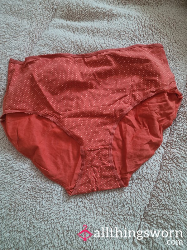Brand New Red Panties With Small White Dots Uk Size 20