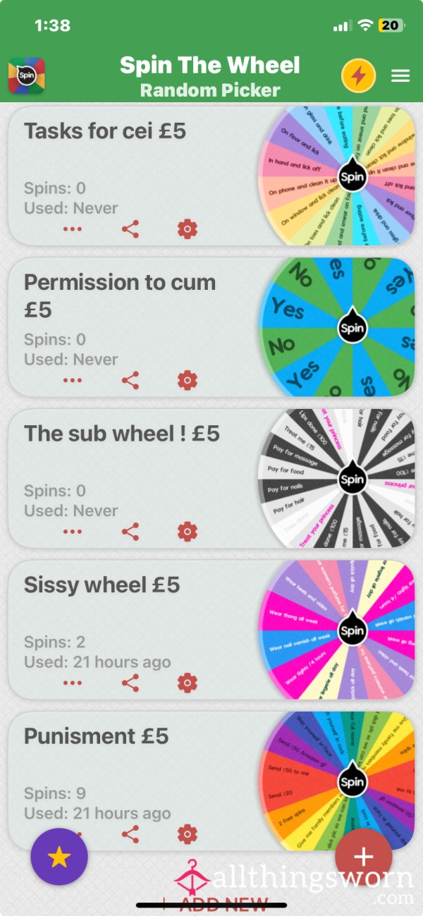 Brand New Wheels From £5 Per Spin