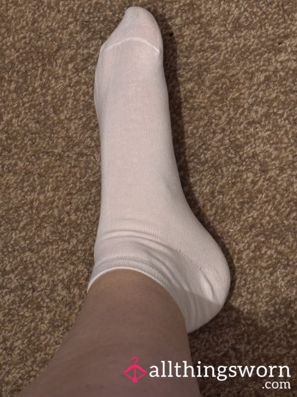 Brand New White Trainer Socks- Freshly Put On This Morning
