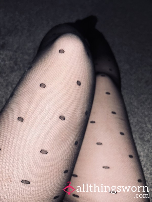 Bratty Black Polka Dot Tights🖤