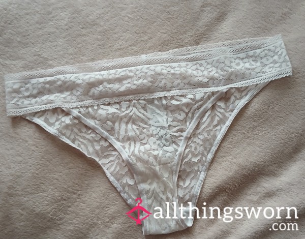 Brazilian Lace Panties With Cotton Gusset,  Size 12, M&S