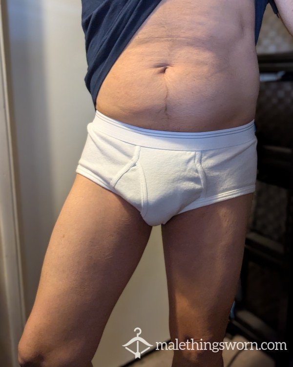 Briefs For Sale.  Kirkland Sz 34, Tighty Whities.  Soft Comfy. Used.  Latin Uncut C*ck Inside.