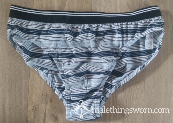 Briefs With Blue Waistband Size Large.3 Days Of My Alpha Smell In These Undies