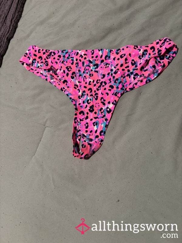 Bright Animal Print Thong