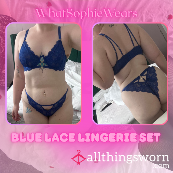 Blue Lace Lingerie Set