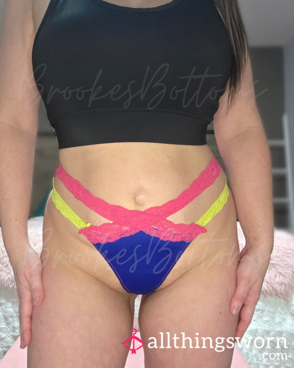 Bright & Fun Thong 😍 Worn 48hr Upon Purchase Or However You'd Like 😈