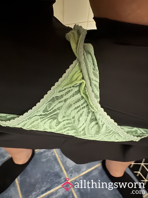 Bright Green Laced Thong