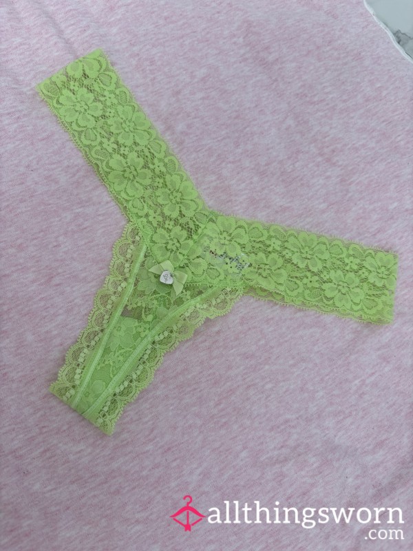 Bright Green Lacey Boux Avenue Thong