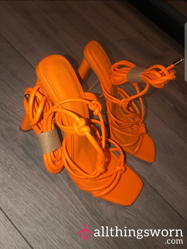 Bright Neon Heels Orange