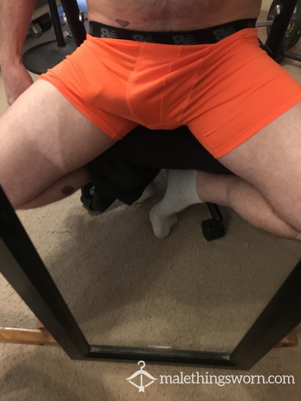 Bright Orange New Balance Mens Boxer Briefs Size Medium.