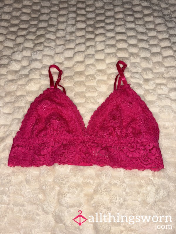 Bright Pink Lace Bralette
