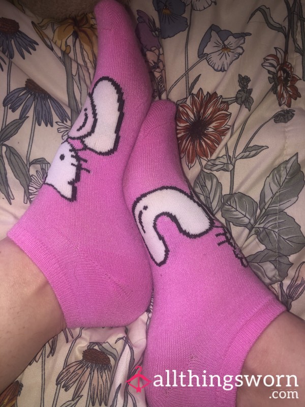 Bright Pink Hello Kitty Socks