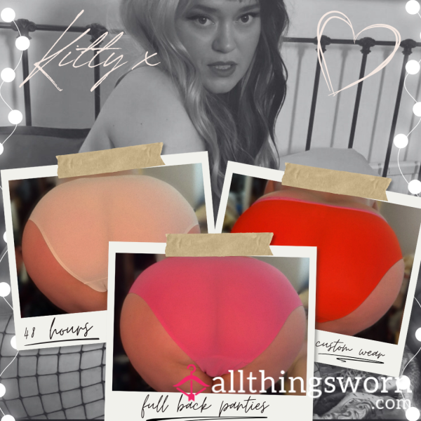 48 Hours Wear Full Back Panties. Choice Of Colours 💦