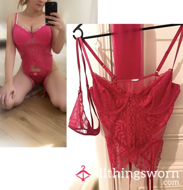 Bright Pink Lingerie Set