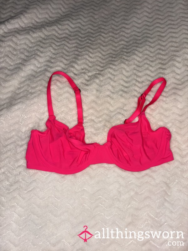 Bright Pink Nylon Bralette/bra