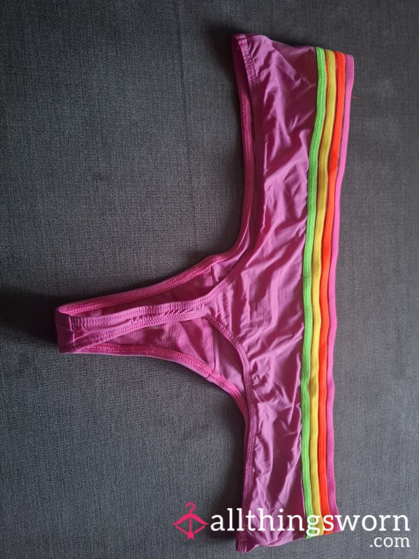 Bright Pink Silky Thong