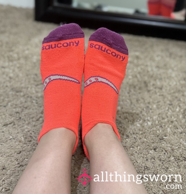 Bright Pink, Thick Ankle Socks