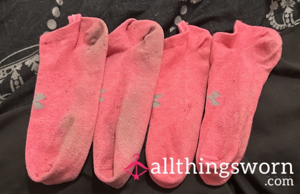 Bright Pink Under Armour Ankle Socks