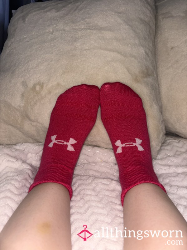 Bright Pink Under Armour Low Cut Socks