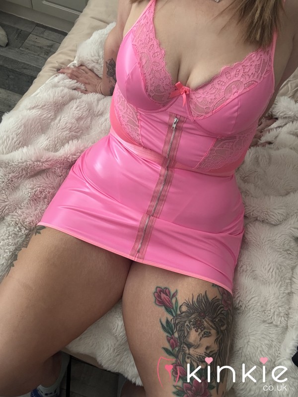 BRIGHT PVC MINI DRESS & G STRING ❤️ C*m LET ME DRESS YOU 😈